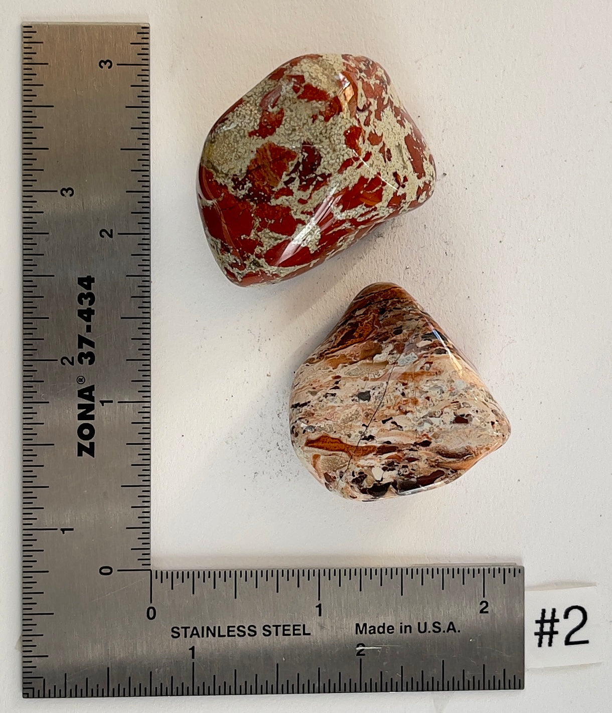 White Brecciated Jasper Tumbles