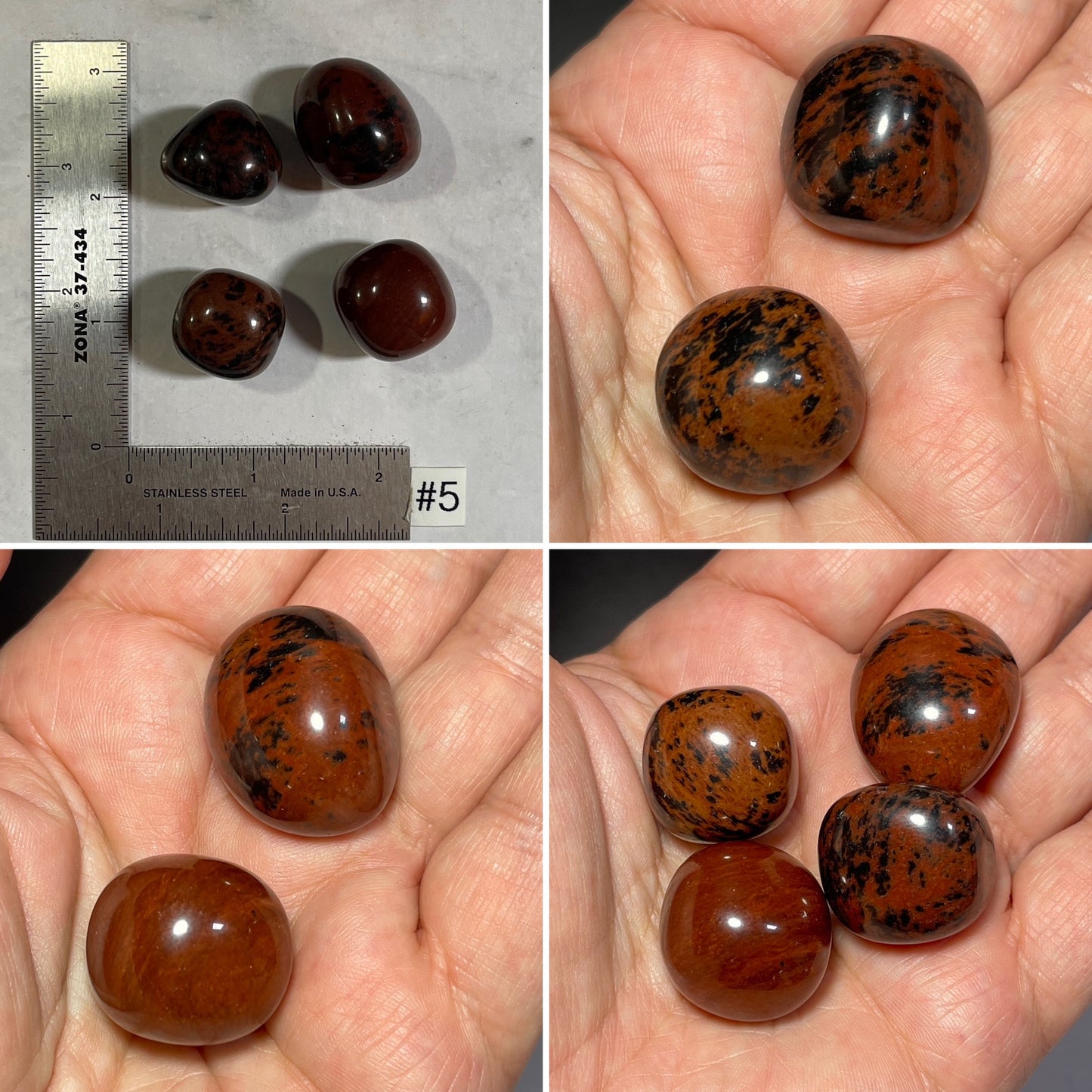 Mahogany Obsidian Tumbles