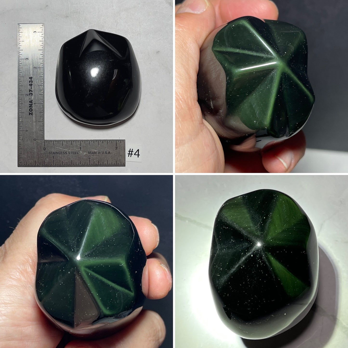 Rainbow Obsidian Star