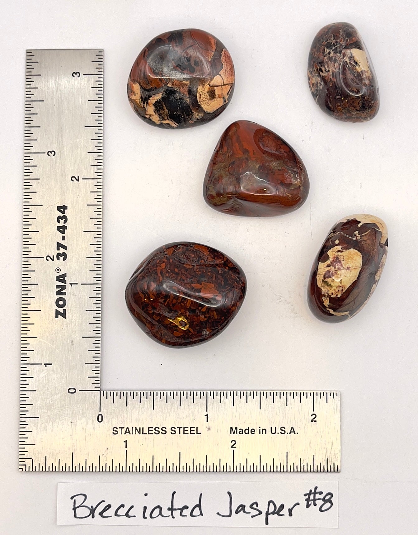 Brecciated Red Jasper Tumbles