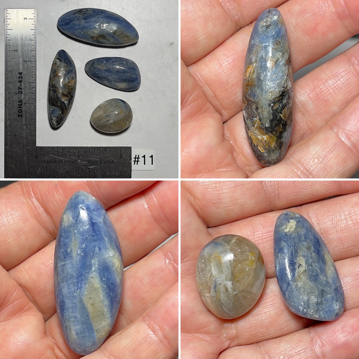 Blue Kyanite Tumbles