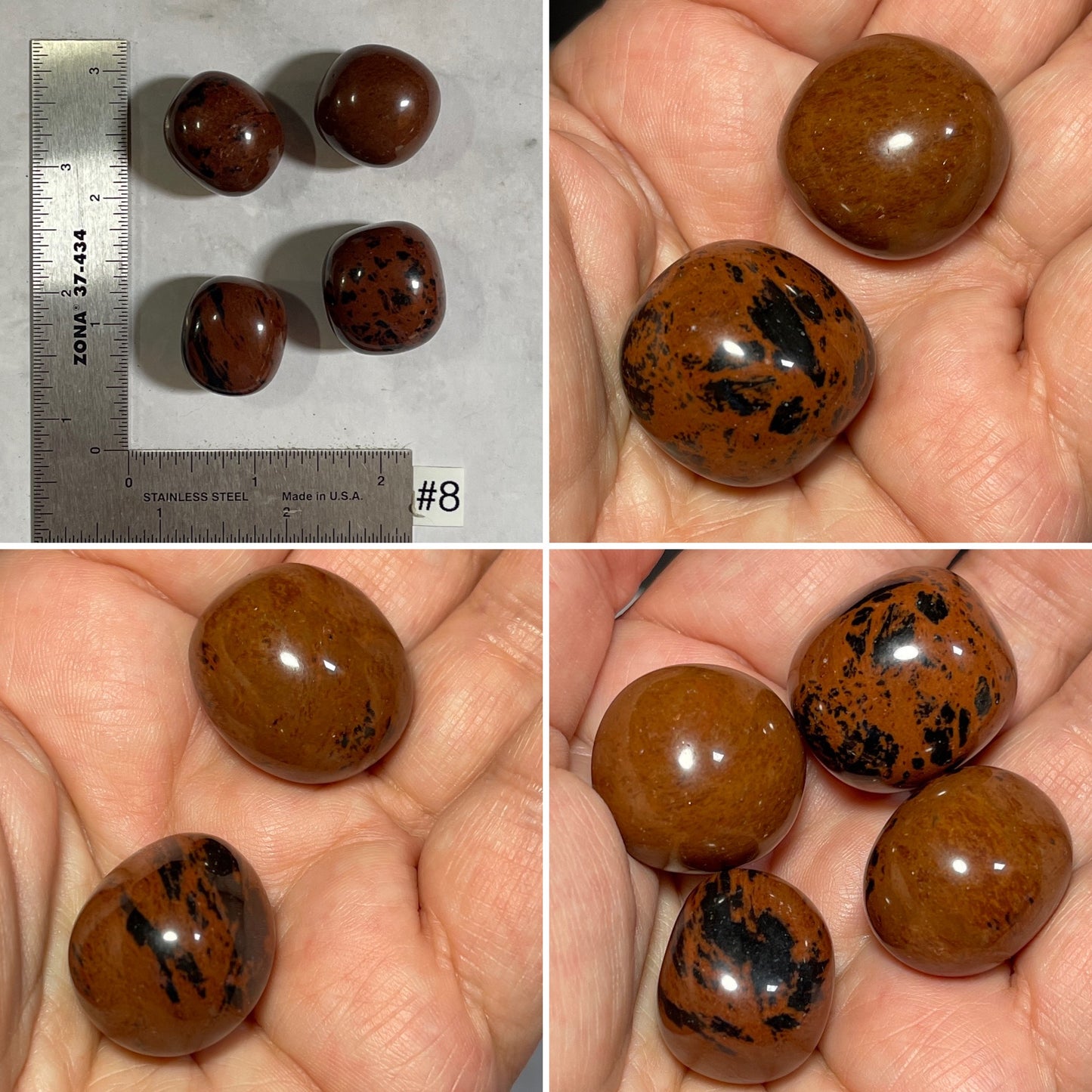 Mahogany Obsidian Tumbles