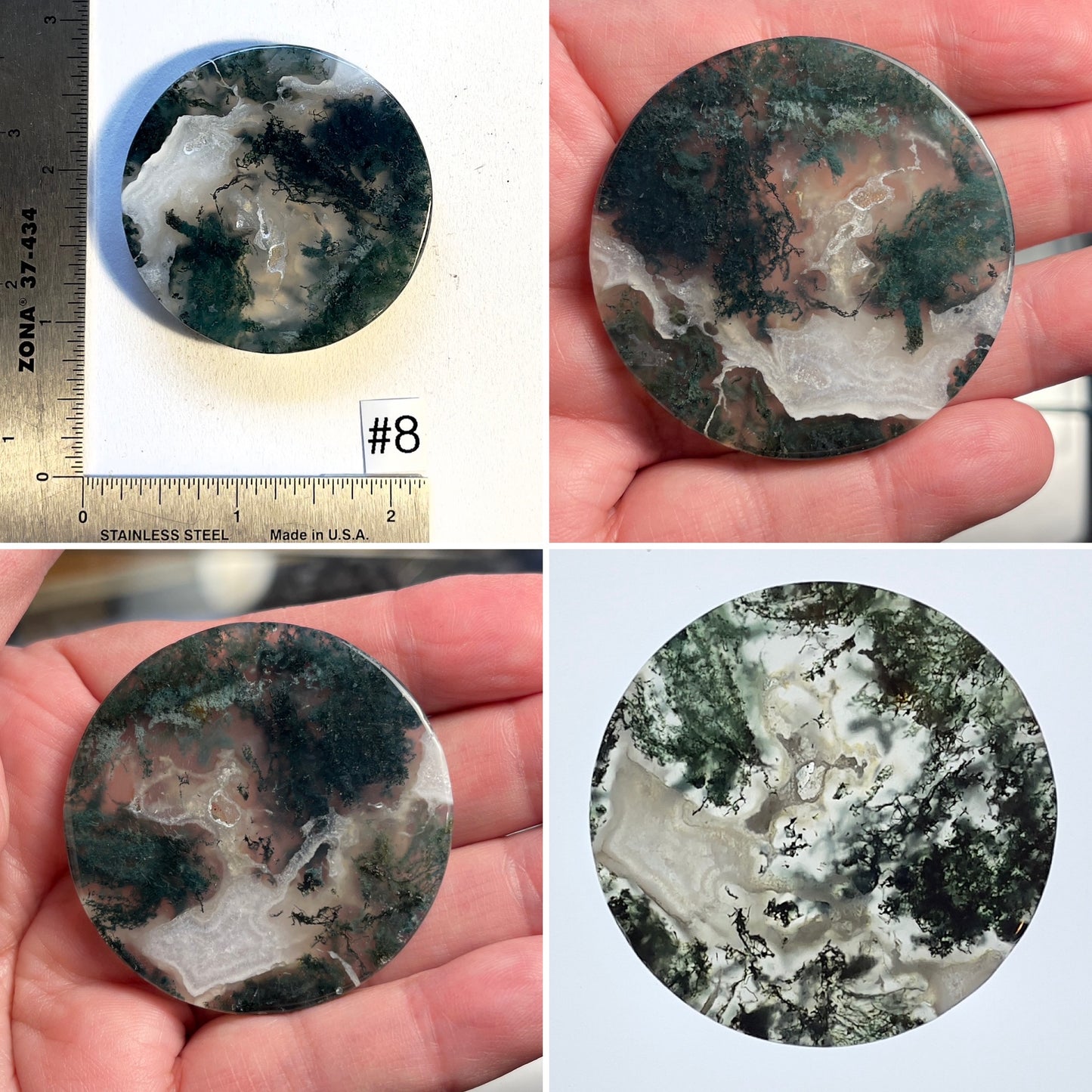 Moss Agate Round Slabs