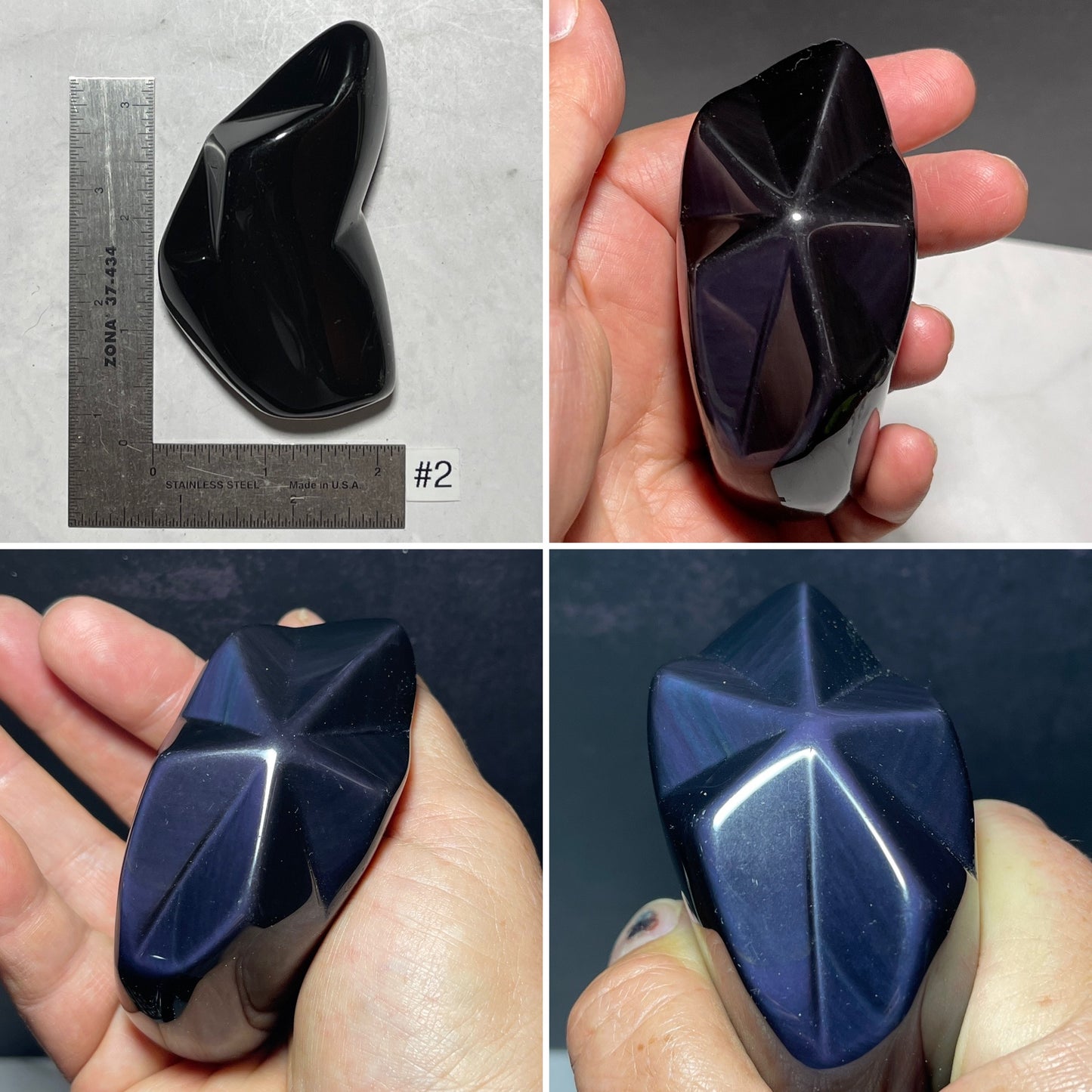 Rainbow Obsidian Star