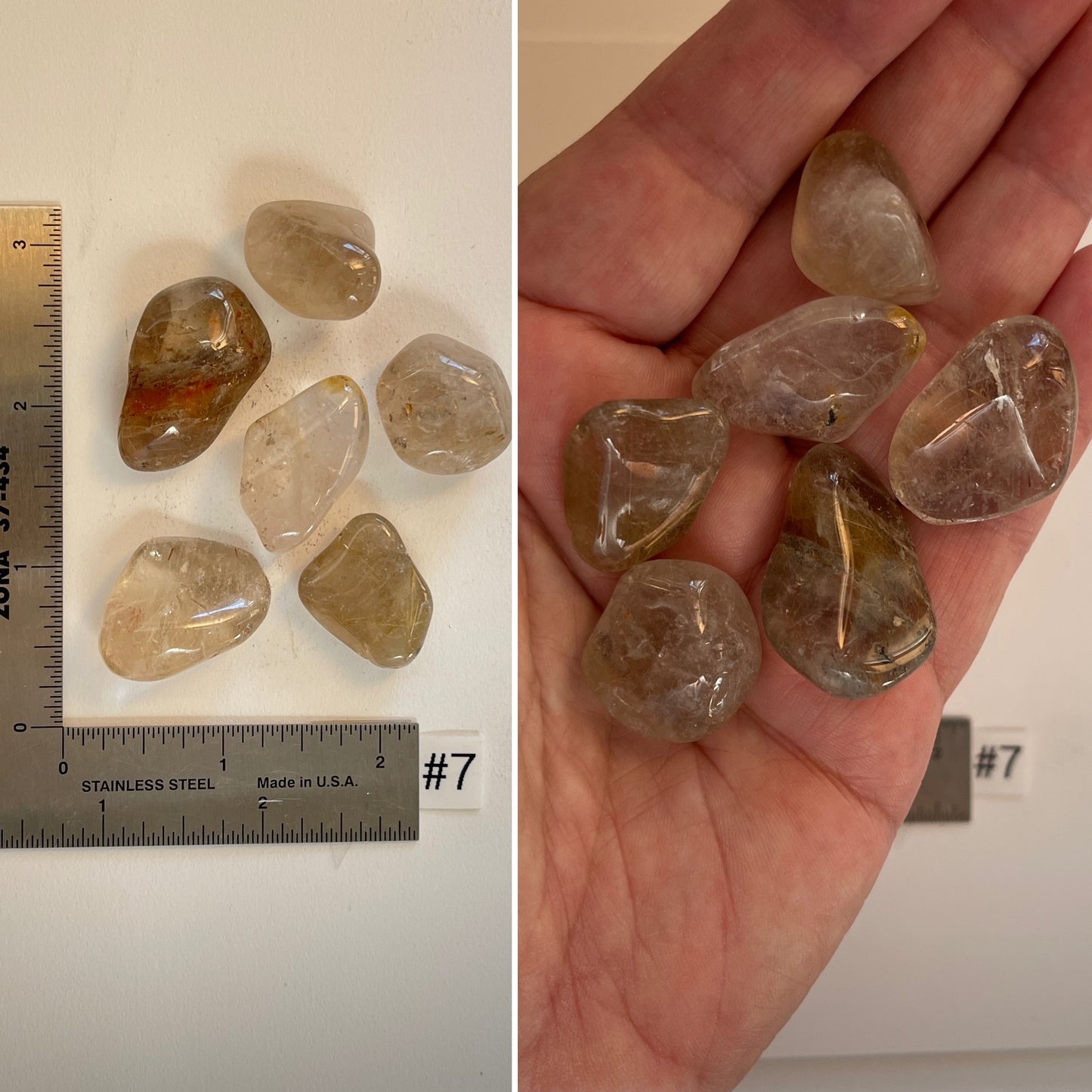 Rutilated Quartz Tumbles