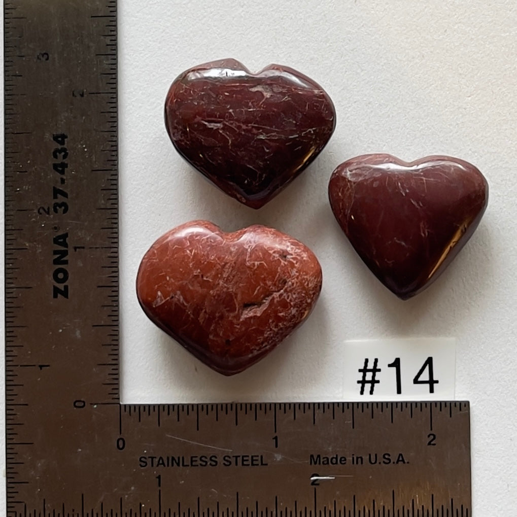 Red Jasper Mini-Hearts