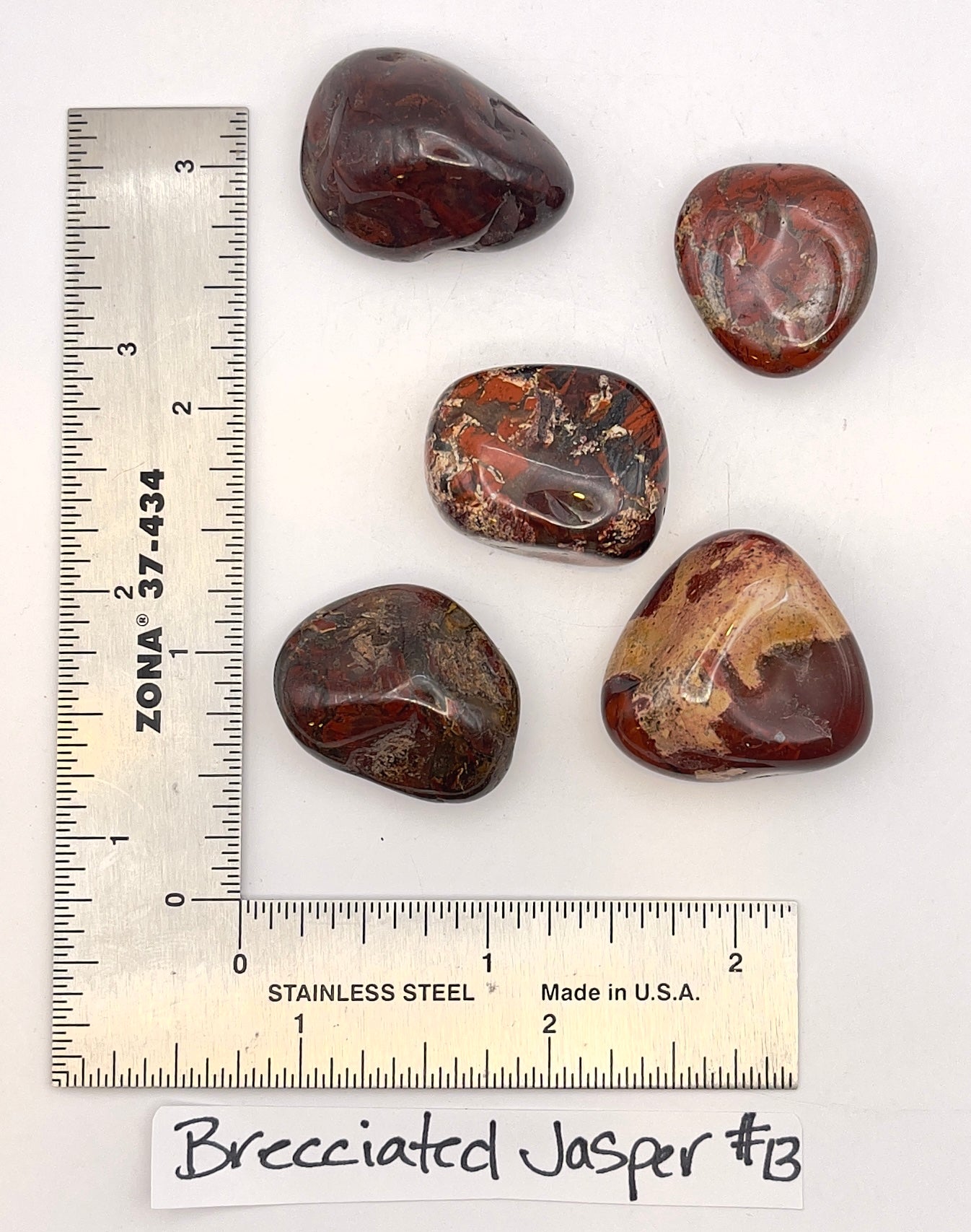 Brecciated Red Jasper Tumbles