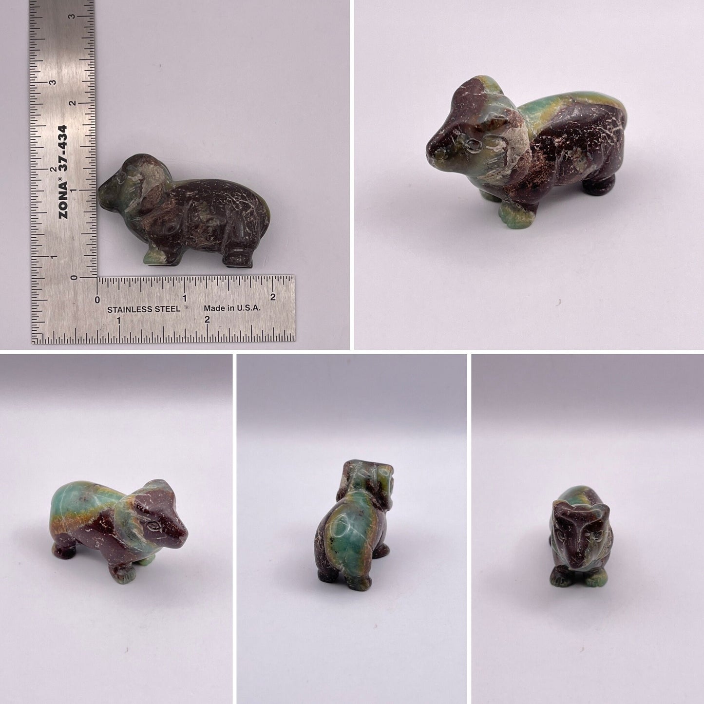 Australian Chrysoprase Hand Carved Animals