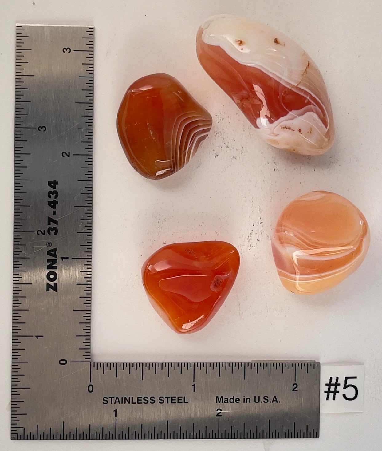 Banded Carnelian Tumbles