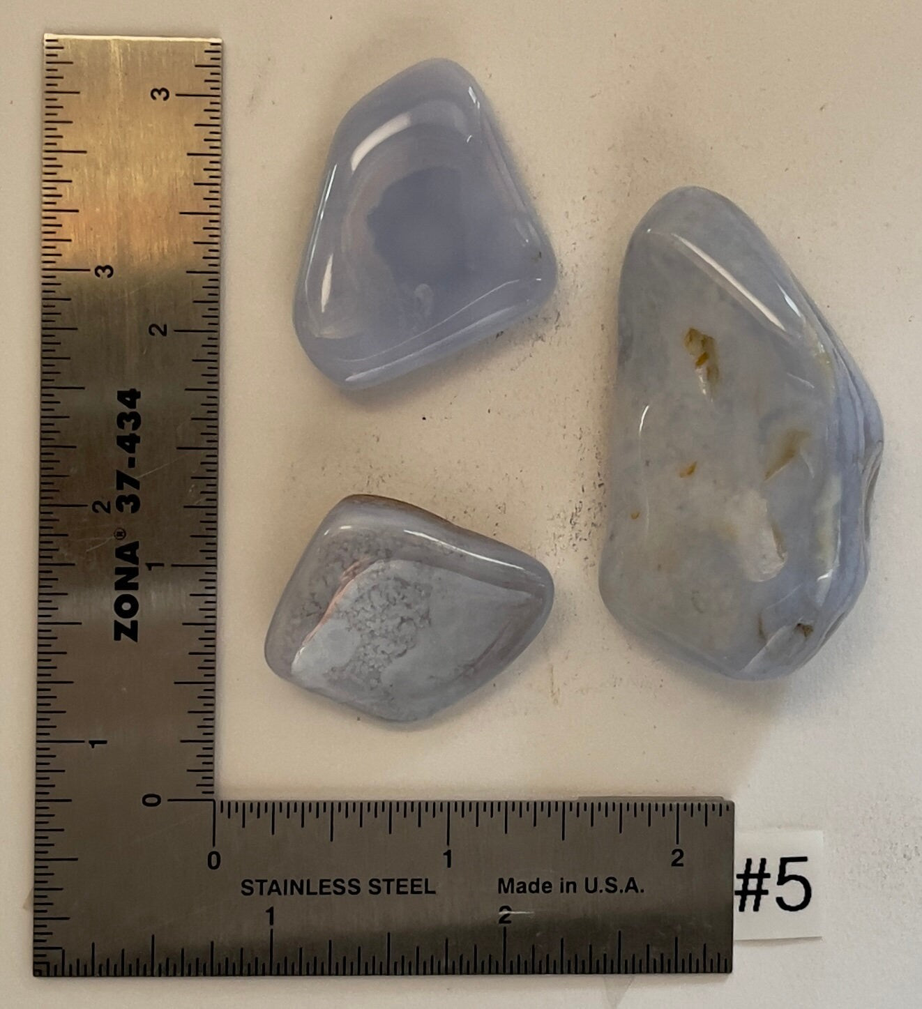 Blue Storm Agate Tumbles