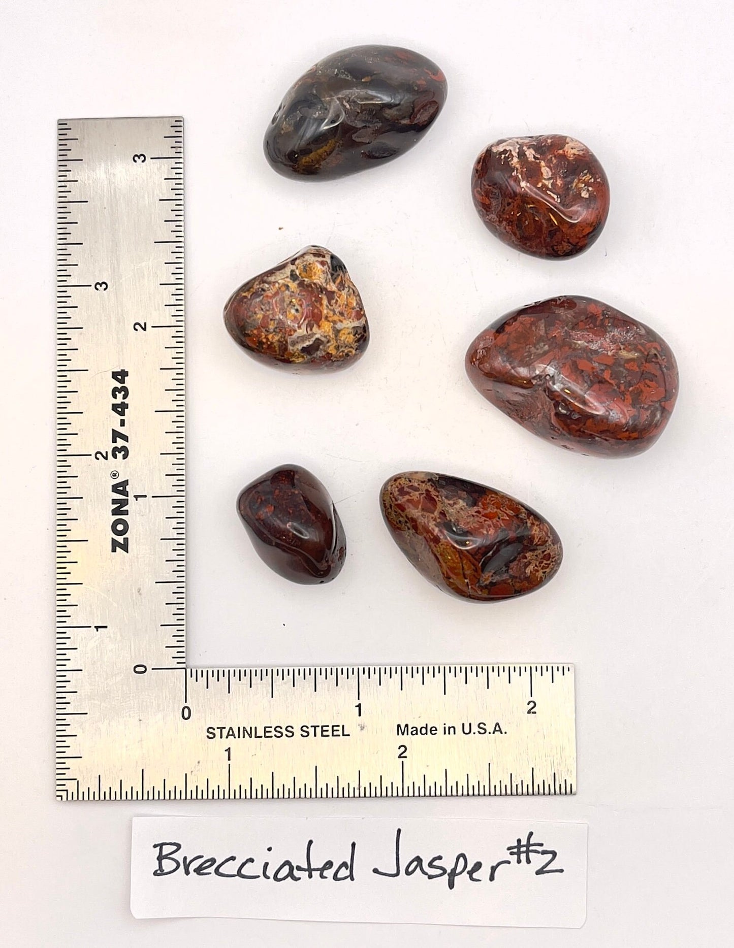 Brecciated Red Jasper Tumbles