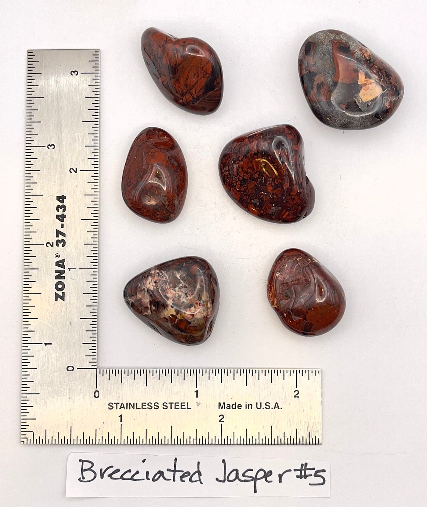 Brecciated Red Jasper Tumbles