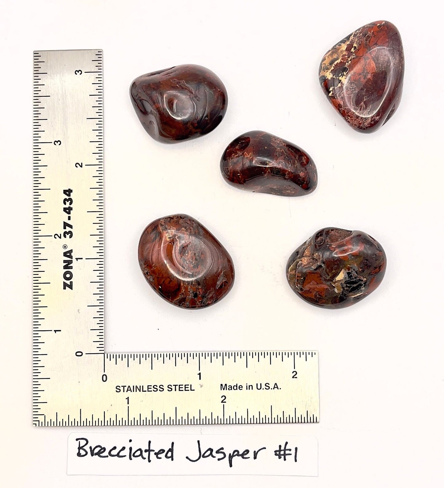 Brecciated Red Jasper Tumbles