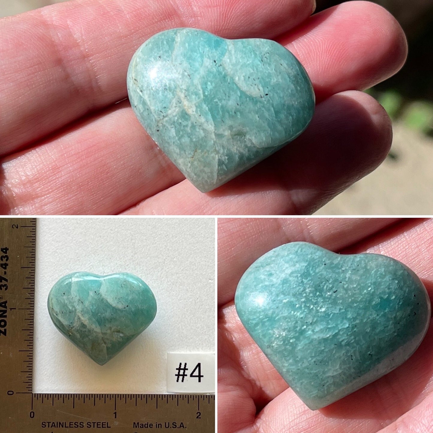 Amazonite Mini-Heart