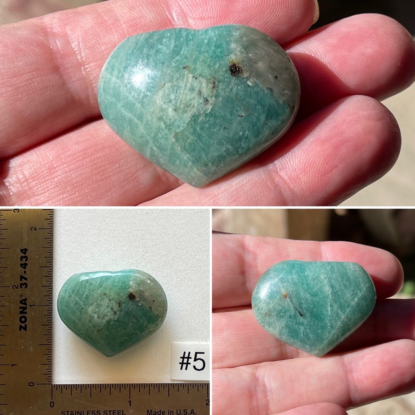 Amazonite Mini-Heart