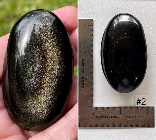 Gold Sheen Obsidian Palmstone