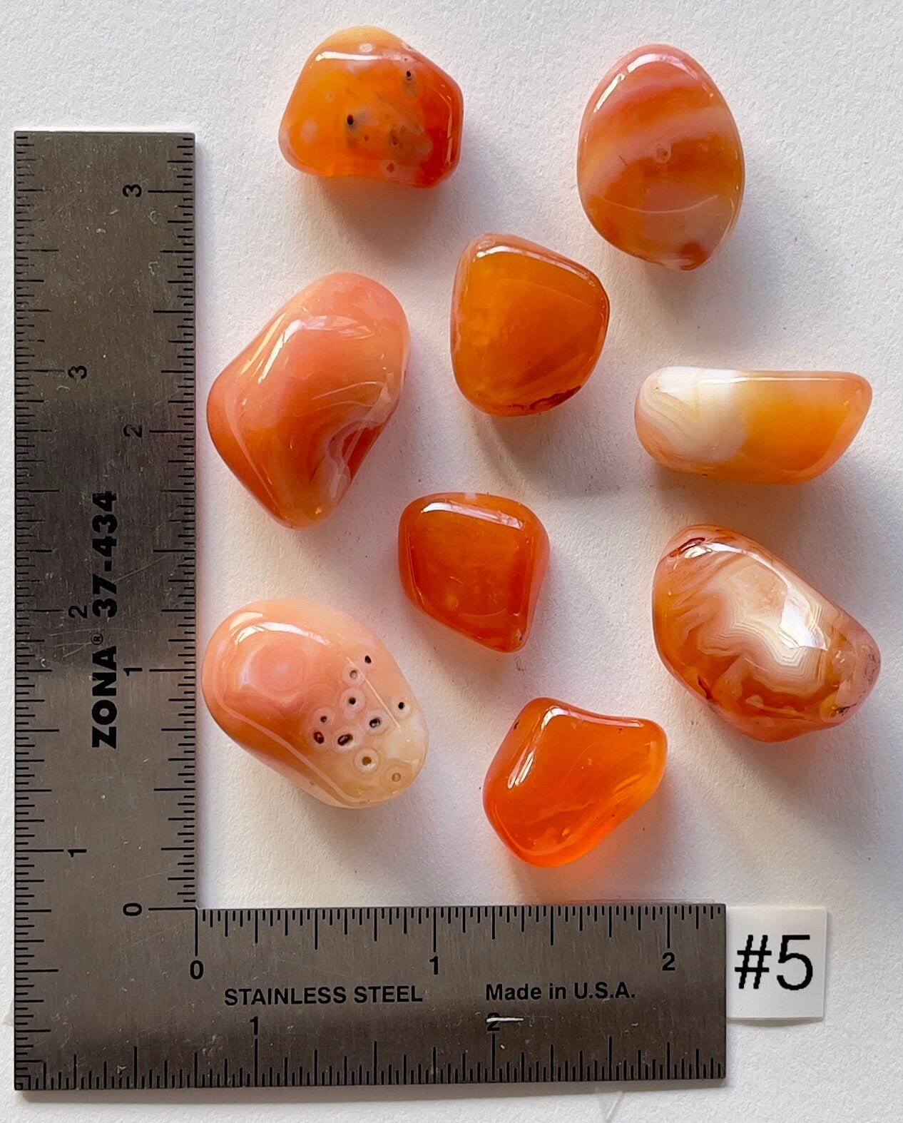 Banded Eye Carnelian Tumbles