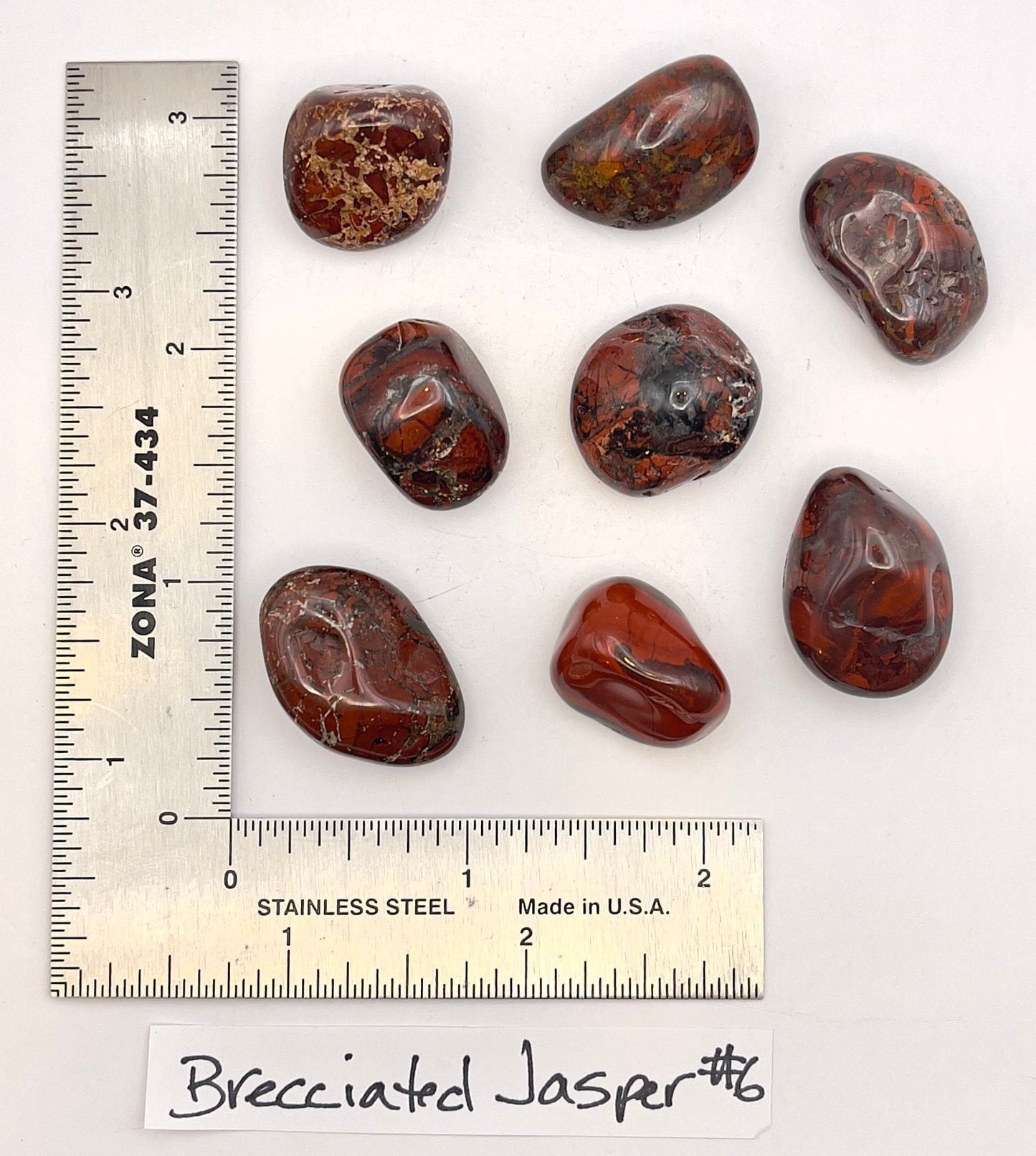 Brecciated Red Jasper Tumbles