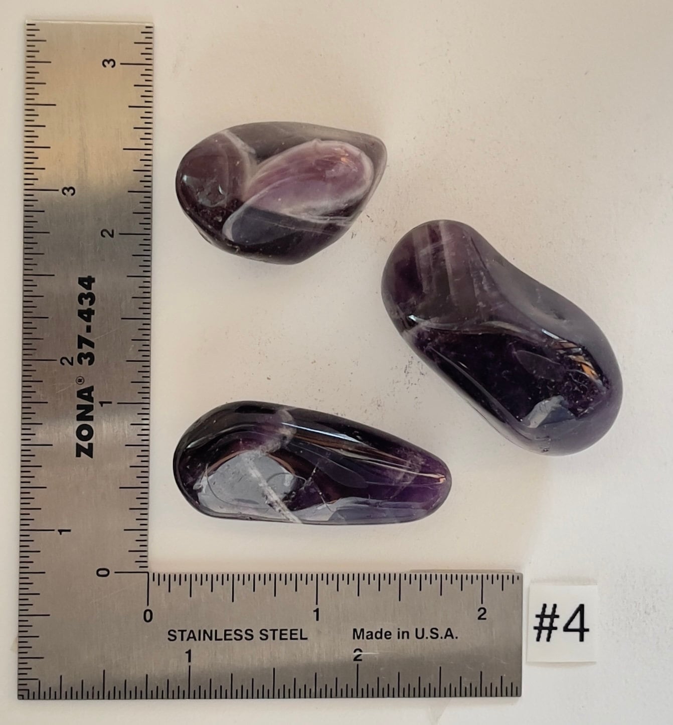 Chevron Amethyst Tumbles