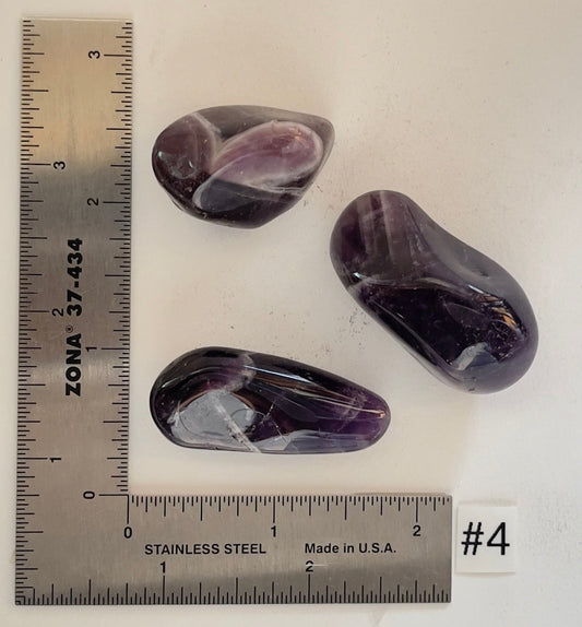 Chevron Amethyst Tumbles