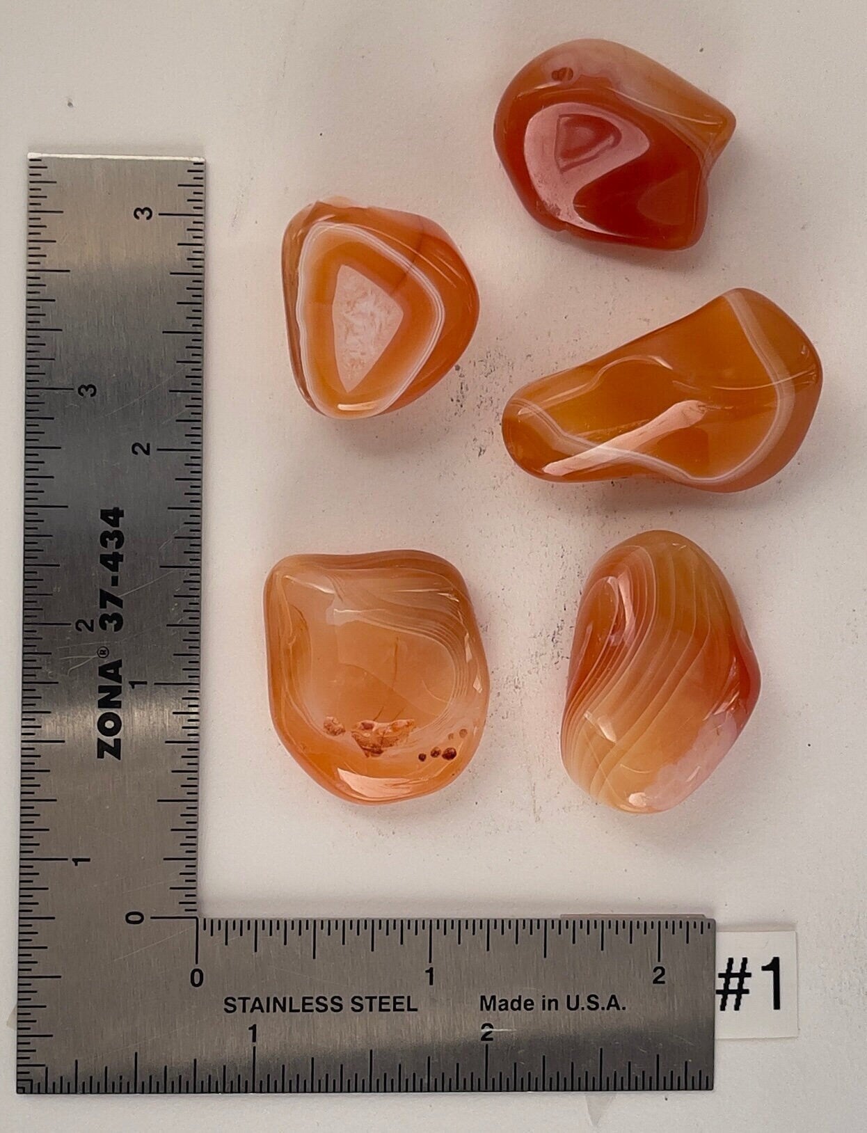 Banded Carnelian Tumbles