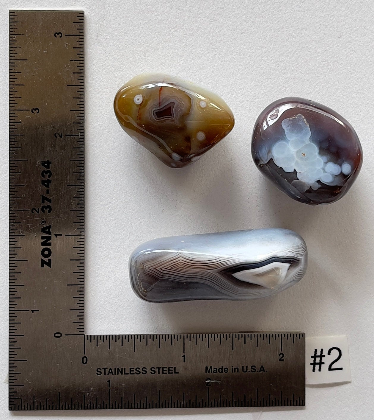 Grey Eye Agate Tumbles