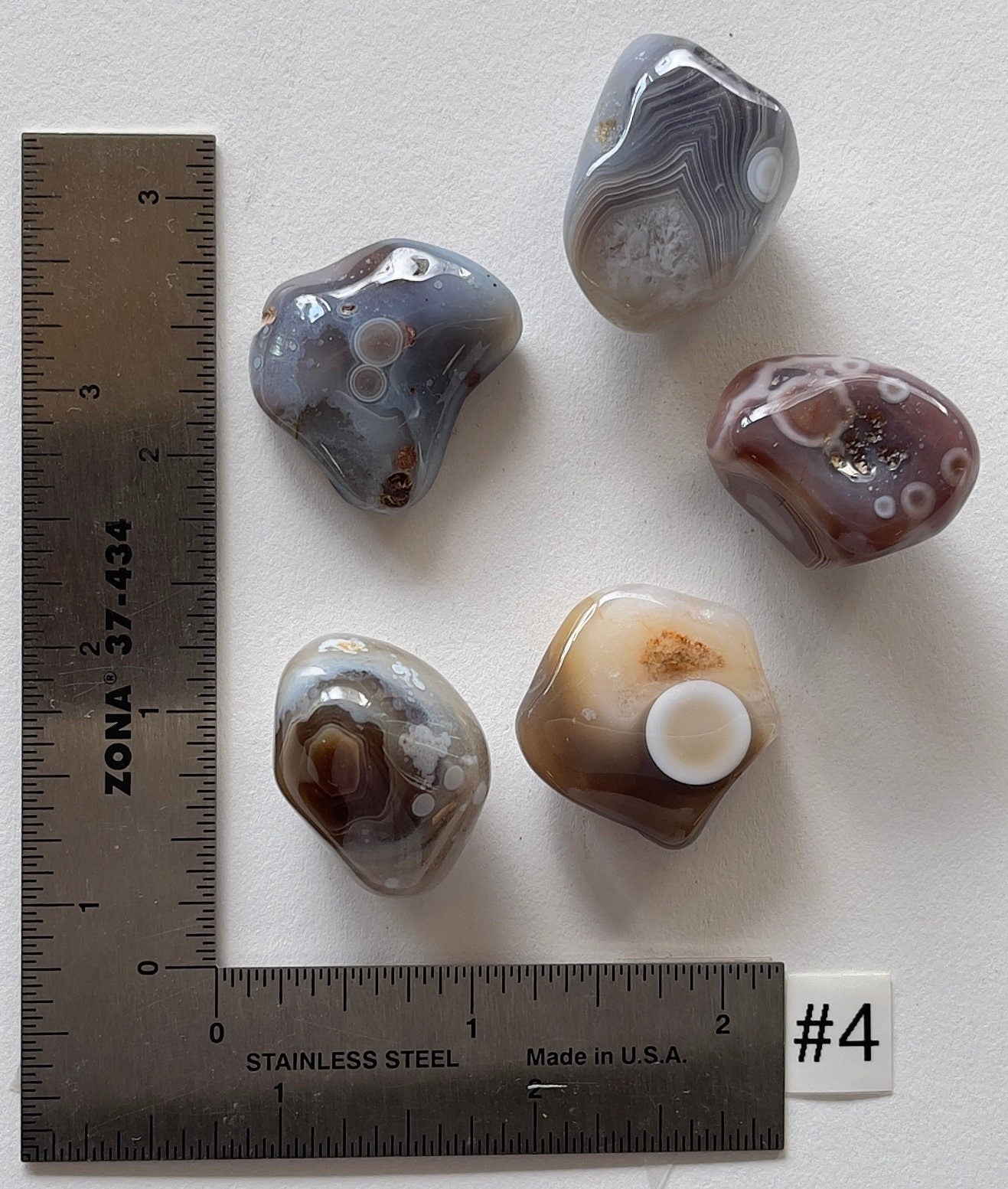 Grey Eye Agate Tumbles